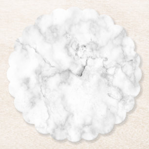 Moderne einfache weiße Marmor-Rustico-Untersetzer  Untersetzer