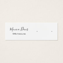 Moderne, einfache weiße Stuhlvorratskarte