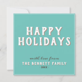 Moderne einfache weiße Typografie glückliche Ferie Karte