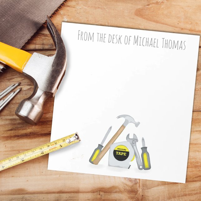 Moderne einfache Werkzeuge Minimal Whimsical Funny Notizblock (Von Creator hochgeladen)