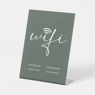 Moderne einfache WiFi-Schrift Netzwerk-Passwort Gr Sockelschild