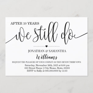 Moderne einfache Wir feiern noch Hochzeitstag Einladung