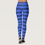 Moderne einfache Zwei-Tone Stripe Geometrie blaue  Leggings<br><div class="desc">Moderner einfacher,  geometrischer,  blauer Navy-Farbblock mit zwei Tonen Streifen</div>