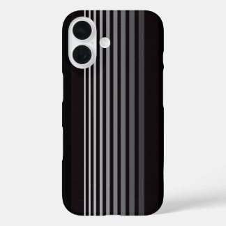 Moderne einfarbige, glänzende vertikale Streifen iPhone 16 Hülle