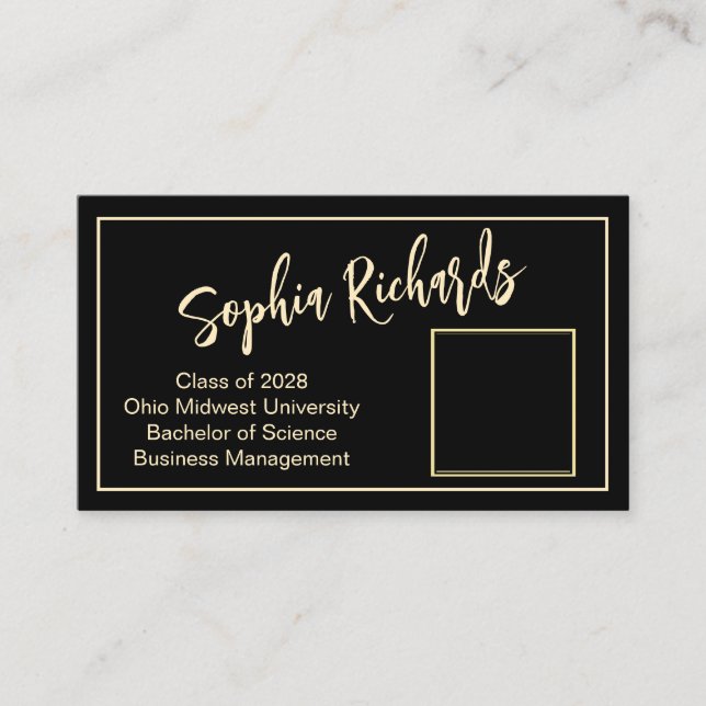 Moderne Einführung in das Berufliche Foto Visitenkarte (Vorderseite)