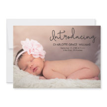 Moderne Einführung von Baby Girl Foto Birth