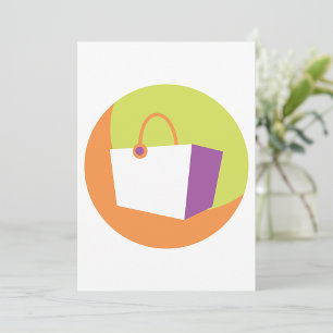 Moderne Einkaufstasche Symbol Minimalistischer Ein Einladung