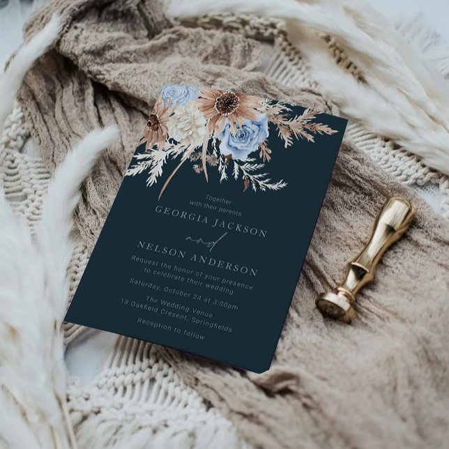 Moderne Einladung von Boho floral Wedding (Von Creator hochgeladen)