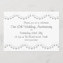Moderne Einladung zum 10. Hochzeitstag