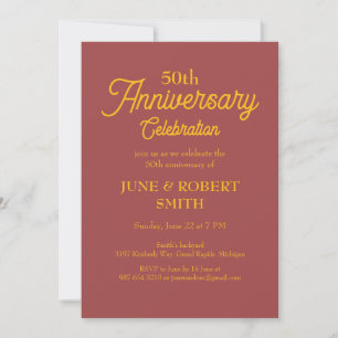 Moderne Einladung zum 50. Hochzeitstag