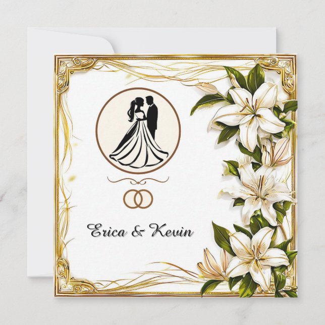 Moderne Einladung zur Hochzeit (Vorderseite)
