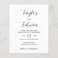 Moderne Einladung zur Hochzeit