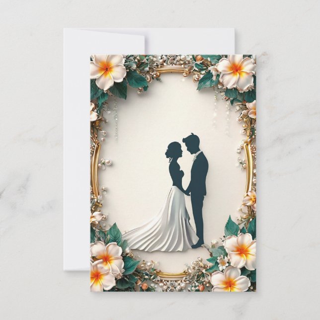 Moderne Einladung zur Hochzeit (Vorderseite)