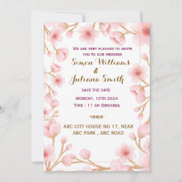 Moderne Einladung zur Hochzeit