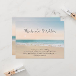 Moderne Einladung zur Hochzeit am Strand