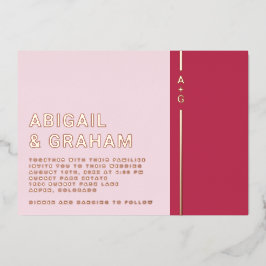 Moderne Einladung zur Hochzeitsfeier