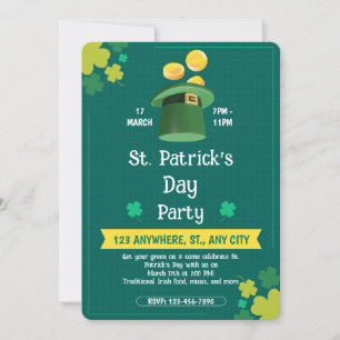 Moderne Einladung zur St. Patrick's Day-Party