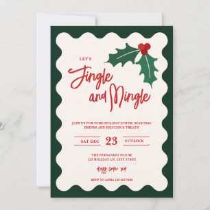 Moderne Einladung zur Weihnachtsfeier mit Jingle u