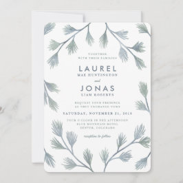 Moderne Einladungen für Pine Green + White Wedding