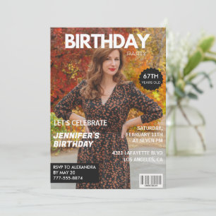 Moderne Einladungen zum 67. Geburtstag Stilvolles