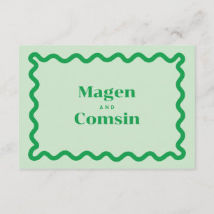 Moderne Einlage für das Brautkleid Begleitkarte