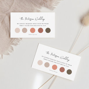 Moderne Einlage für das Brautkleid Begleitkarte