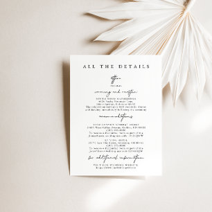 Moderne Eintrittskarten für einfache Hochzeiten Einladung