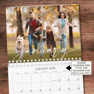 Moderne Einzelbild-Schriftart benutzerdefiniert Kalender