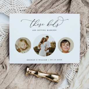 Moderne einzigartige Fotos von diesen Kindern Hoch Save The Date