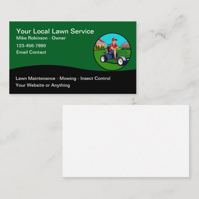 Moderne, einzigartige Garden Service Business Card Terminkarte (Vorne/Hinten)