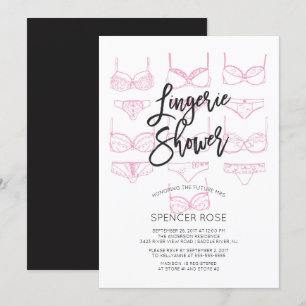 Moderne, einzigartige Lingerie Dusche Einladung