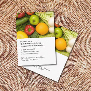 Moderne, einzigartige pflanzliche Koch Ernährung Visitenkarte
