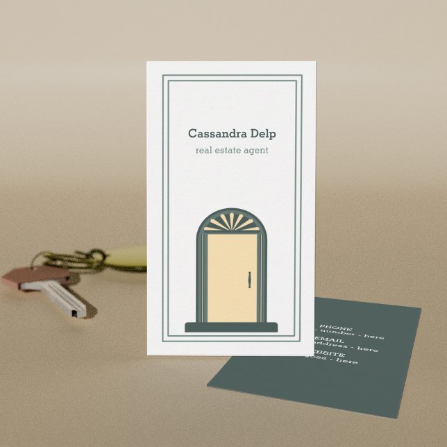 Moderne, einzigartige Real Anwesen Business Card Visitenkarte (Von Creator hochgeladen)