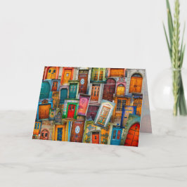 Moderne einzigartige Vintage Tür-Kunst-Fotografie Karte