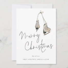 Moderne Eis-Skate Frohe Weihnachten