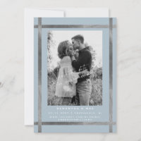 Moderne Eisblaue und Silber-Foto-Hochzeit