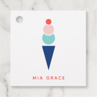 Moderne Eiscreme in Blau und Rosa