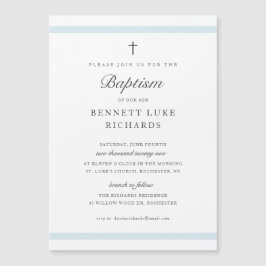 Moderne Elegance Boys Taufe Einladungen