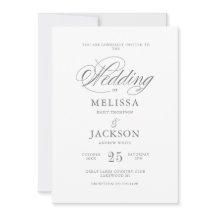 Moderne Elegance golden Wedding Einladung