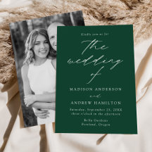 Moderne Elegance Green Foto Wedding