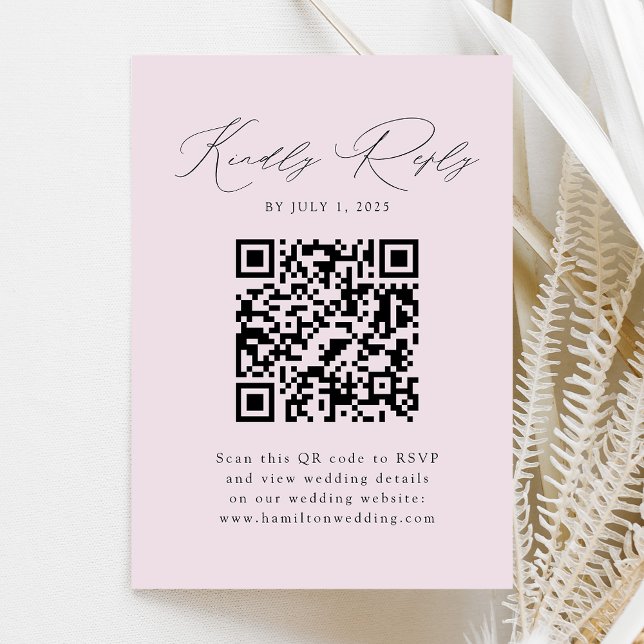 Moderne Elegance Lavender QR Code UAWG Begleitkarte (Von Creator hochgeladen)
