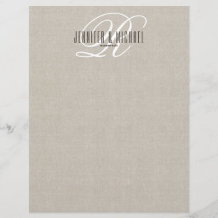 Moderne Elegance Monogram Letterhead Briefbogen