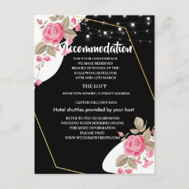 Moderne Elegance Rosa Blumenstrauß liUnterkunft Ankündigungspostkarte