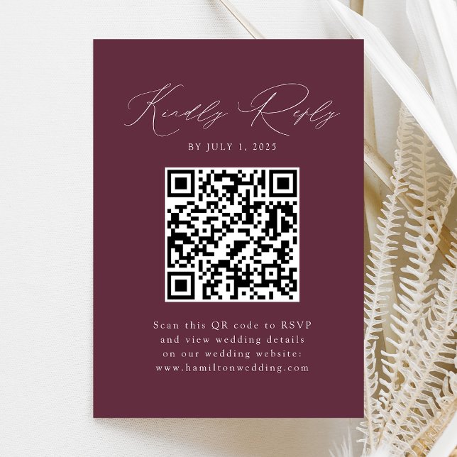 Moderne Elegance Wine QR Code UAWG Begleitkarte (Von Creator hochgeladen)