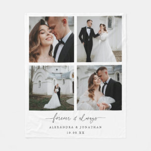 Moderne Elegant 4 Paar Foto Collage Jubiläum Fleecedecke