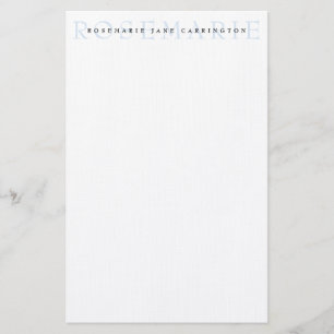 Moderne Elegant Baby Blue Personalisiert Stationer Briefpapier