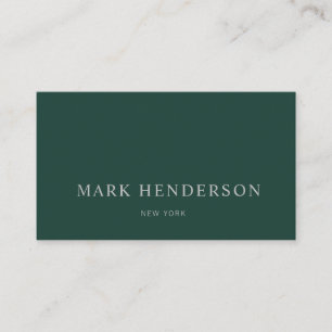 Moderne Elegant Beruflich Emerald Green Visitenkarte