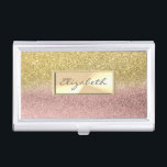 Moderne Elegant Chic Girly Glittery Bokeh Ombre Visitenkarten Dose<br><div class="desc">Eleganter glamouröser glänzender Hintergrund. Ein elegantes und raffiniertes Design. Die perfekte coole Geschenkidee für sie zu jedem Anlass.</div>