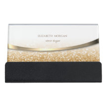 Moderne Elegant Chic Gold Glittery Bokeh