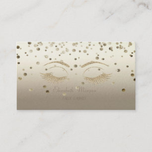 Moderne Elegant, Confetti, Glitterie-Imitate Lashe Visitenkarte
